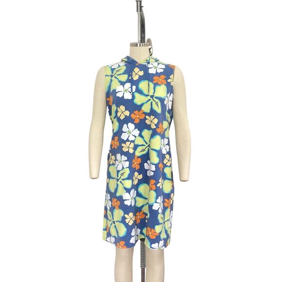 Y2K Liz Claiborne Tropical Hooded Coverup - Picture 1 of 5